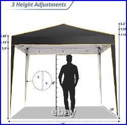 10'x10' Canopy Vendor Tent Instant Gazebo for Outdoor Party with Church Window