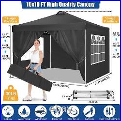 10'x10' Commercial Pop UP Canopy Tent Outdoor Folding Gazebo Wedding Party Tent#