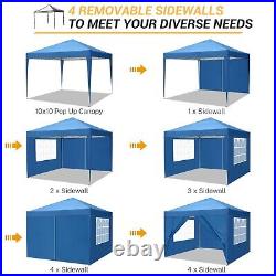 10'x10' Commercial Pop UP Canopy Tent Outdoor Folding Gazebo Wedding Party Tent