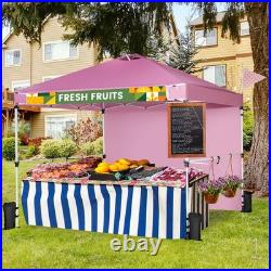 10'x10' Commercial Pop-up Canopy Tent Sidewall Folding Market Patio Pink