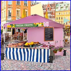 10'x10' Commercial Pop-up Canopy Tent Sidewall Folding Market Patio Pink