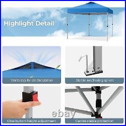 10'x10' EZ Pop Up Gazebo Canopy Outdoor Wedding Party Tent with Storage Bag Blue