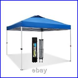 10'x10' EZ Pop Up Gazebo Canopy Outdoor Wedding Party Tent with Storage Bag Blue