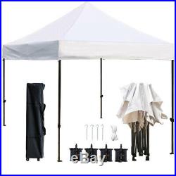 10'x10' Ez Pop Up Canopy Tent, Tents with Heavy Duty Roller Bag Bonus 4 Sandbags