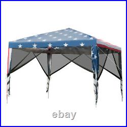 10'x10' Fodling Pop Up Tent Gazebo Canopy Mesh Sidewall WithCarry Bag