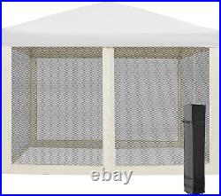 10'x10' Folding Ez Pop up Canopy Tent Outdoor Party Gazebo with Mosquito Netting