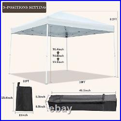 10'x10' Folding Ez Pop up Canopy Tent Outdoor Party Gazebo with Mosquito Netting