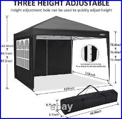 10'x10' Folding Pop Up Canopy Waterproof Heavy Duty Tent Picnic Camping Gazebo