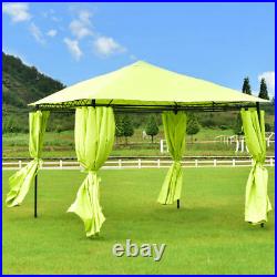 10'x10' Gazebo Canopy Shelter Patio Party Tent Awning 4 Side Walls Bright Green