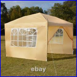 10'x10' Heavy Duty Canopy Folding Wedding Party Tent Gazebo with 4 Side Walls