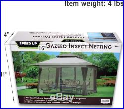 10'x10' Mosquito Netting Panels for Gazebo Canopy Patio Mosquito Net Screen New