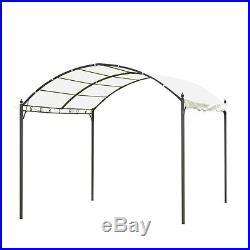10'x10' Outdoor Canopy Tent Garage Gazebo Shelter Awning Arch Style Beige Cover