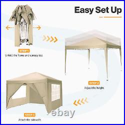 10'x10' Outdoor Canopy Tent Wedding Heavy Duty Gazebo Garden with 4 Sidewalls