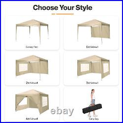 10'x10' Outdoor Canopy Tent Wedding Heavy Duty Gazebo Garden with 4 Sidewalls