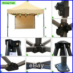 10 x10 Outdoor Canopy Tent with Walls, Heavy Duty Canopies with Wheeled Bag, Beige