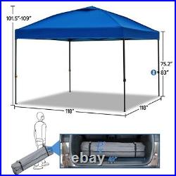 10'x10' Outdoor Gazebo Canopy Instant Tent Adjustable Height Shade Portable Tent