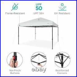 10'x10' Outdoor Instant WHITE Pop up Canopy Tent Gazebo With Wheeled Bag Carrier