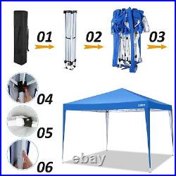 10'x10' Outdoor Pop Up Canopy Tent Instant Adjustable Gazebo Shade Assembly NEW