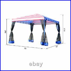 10'x10' Outdoor Pop Up Wedding Party Tent Patio Gazebo Canopy Mesh Walls with Bag