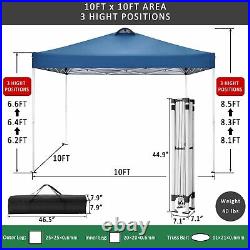 10'x10' Outdoor Tent Pop UP Canopy Waterproof Heavy Duty Gazebowith 4 Sidewalls
