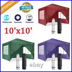 10'x10' Party Wedding Outdoor Patio Tent Canopy Heavy duty Gazebo with 4 Sidewalls