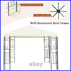 10'x10' Patio Gazebo Canopy Tent Steel Frame Shelter Patio Party Awning