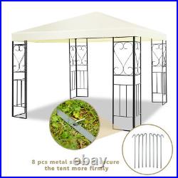 10'x10' Patio Gazebo Canopy Tent Steel Frame Shelter Patio Party Awning