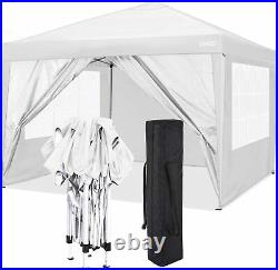 10'x10' Pop Up Canopy Gazebo Wedding Party Folding Awnings/Tent with 4 Sidewalls