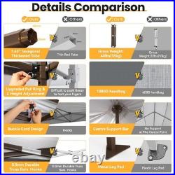 10'x10' Pop Up Canopy Heavy Duty Waterproof UPF 50+ Party Tent with 4 Sidewalls