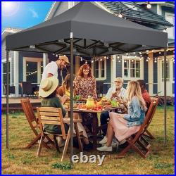 10'x10' Pop Up Canopy Heavy Duty Waterproof UPF 50+ Party Tent with 4 Sidewalls