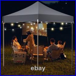 10'x10' Pop Up Canopy Heavy Duty Waterproof UPF 50+ Party Tent with 4 Sidewalls