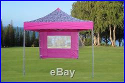 10'x10' Pop Up Canopy Party Tent EZ Pink Zebra F Model Upgraded Frame