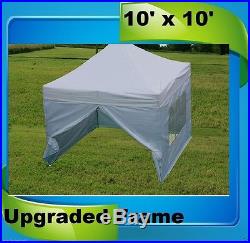 10'x10' Pop Up Canopy Party Tent EZ White F Model Upgraded Frame