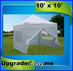 10'x10' Pop Up Canopy Party Tent White F Model Upgraded Frame