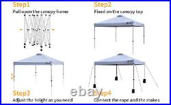 10'x10' Pop Up Canopy Portable Folding Party Tent Gazebo UV Protect Adjustable