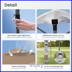 10'x10' Pop Up Canopy Tent Outdoor Folding Gazebo Party Tent Adjustable Height