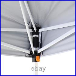 10'x10' Pop Up Canopy Tent Outdoor Wedding Party Shelter with Carry Bag Gray