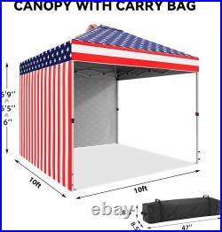 10'x10' Pop Up Canopy Tent Portable Beach Tent Outdoor Instant Wheeled Carry Bag