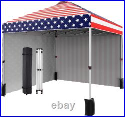 10'x10' Pop Up Canopy Tent Portable Beach Tent Outdoor Instant Wheeled Carry Bag