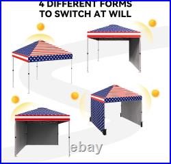10'x10' Pop Up Canopy Tent Portable Beach Tent Outdoor Instant Wheeled Carry Bag