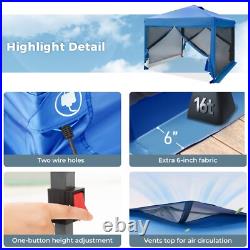10'x10' Pop Up Canopy Tent Portable Shade Canopy with Mesh Mosquito Netting