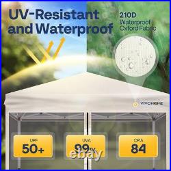 10'x10' Pop Up Canopy Tent with Mesh Netting UV Outdoor Gazebo Adjustable Height