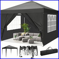 10'x10' Pop Up Commercial Instant Canopy Tent Outdoor Party Gazebo + 4 Sidewalls