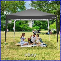 10'x10' Pop Up Commercial Instant Gazebo Tent, Fully Waterproof, with/4+Sandbags