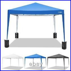 10'x10' Pop Up Commercial Instant Gazebo Tent, Fully Waterproof, with 4 Sandbags
