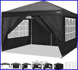 10'x10' Pop-up Canopy Folding Gazebo Cloth Awning with 4 Side Walls/Camping Tent@@
