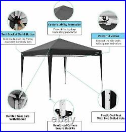 10'x10' Pop-up Canopy Folding Gazebo Cloth Awning with 4 Side Walls/Camping Tent@@