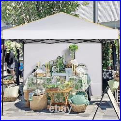 10'x10'Pop up Canopy Tent Enclosed Instant Gazebo Shelter with Sidewalls USA