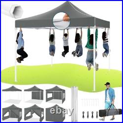 10'x10' Pop up Canopy Tent Heavy Duty Outdoor Instant Gazebo with 4 Sidewalls