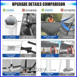 10'x10' Pop up Canopy Tent Heavy Duty Outdoor Instant Gazebo with 4 Sidewalls